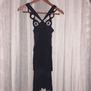 Free People strapless flowy dress